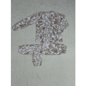 3-4-5 yaş pijama takımı beyaz alt üst kız çocuk