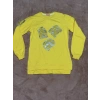 16 yaş ang baskılı tunik boy bisiklet yaka sweatshirt kız çocuk sarı
