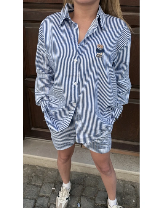 Ayıcık desenli şortlu takım