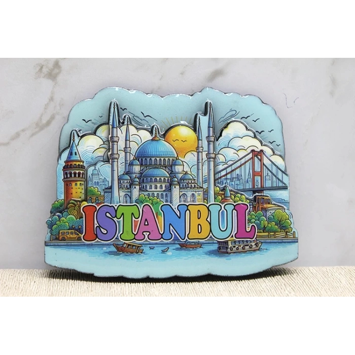 Ahşap İstanbul Temalı Magnet Alk4360