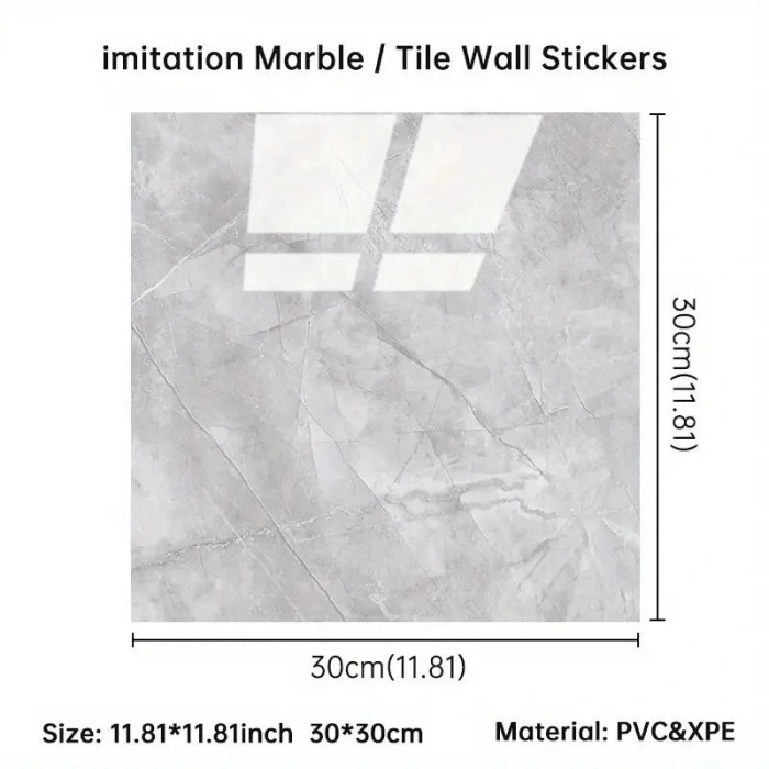 Gri Mermer Desen Duvar Sticker (30*30)