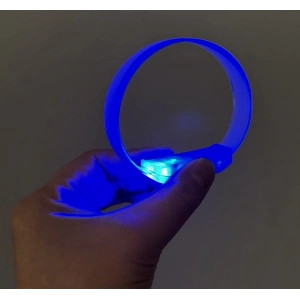3 Modlu Pilli Led Işıklı Esnek Parti Bilekliği Mavi