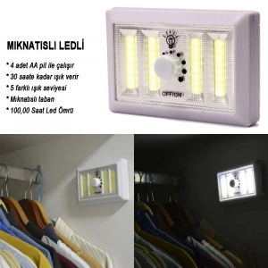 Dimmerli Işık Seviyesi Ayarlanabilir Ledli Lamba  Wt-383