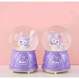 Kuromi Işıklı Müzikli Kar Küresi Orta Boy Alk3118