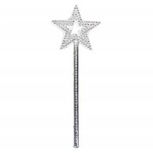 Yıldız Model Peri Asası Melek Asası Prenses Asası Metalize Gümüş Renk