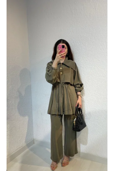 Yeşil Tensel Kumaş İkili Takım