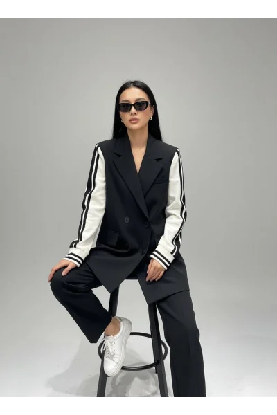 Şerit Detaylı Spor Ceket