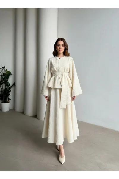 Premium Krem Etek takım