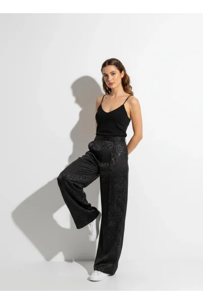 Siyah Leopar Pantolon
