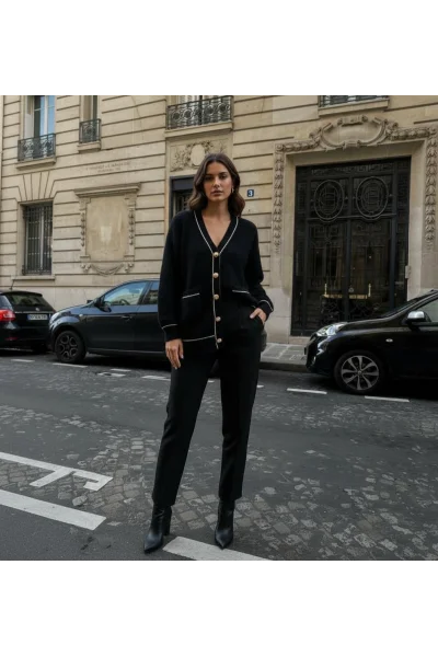 Siyah Premium Angora Hırka