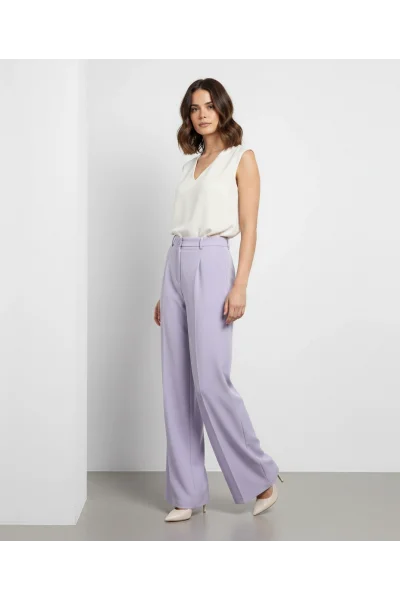 Lila Kumaş Pantolon