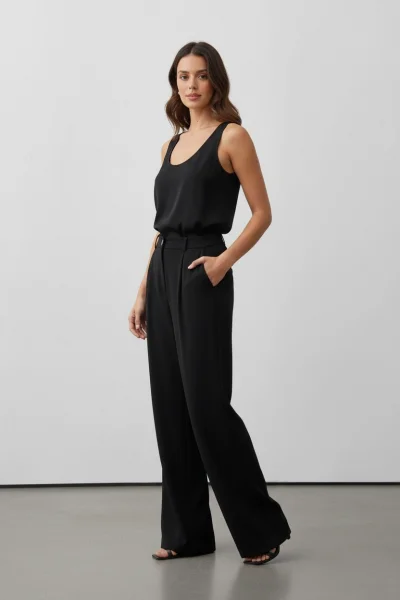 Siyah Premium Palazzo Pantoon