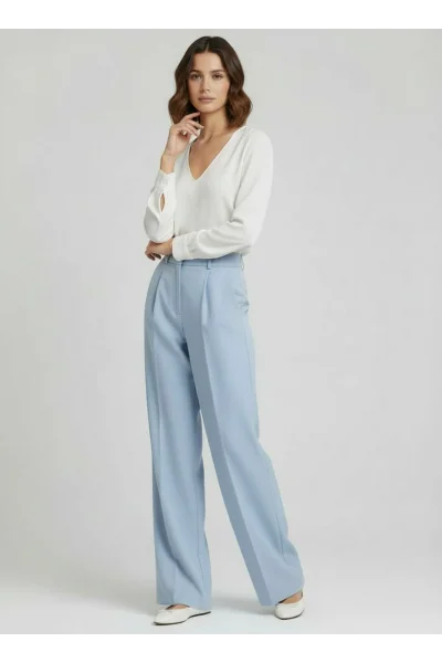 Premium Mavi Palazzo Pantolon