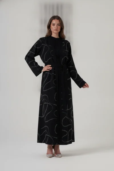 Nuss Siyah İkili Abaya Takım