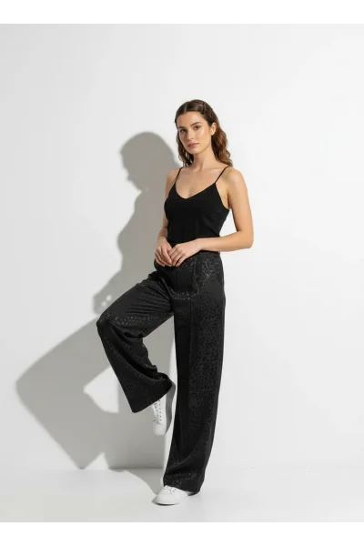 Siyah Leopar Pantolon