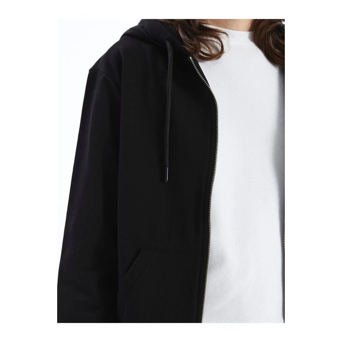 Kapüşonlu Kadın Fermuarlı Sweatshirt