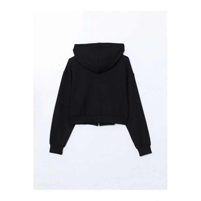 Kapüşonlu Kadın Fermuarlı Sweatshirt