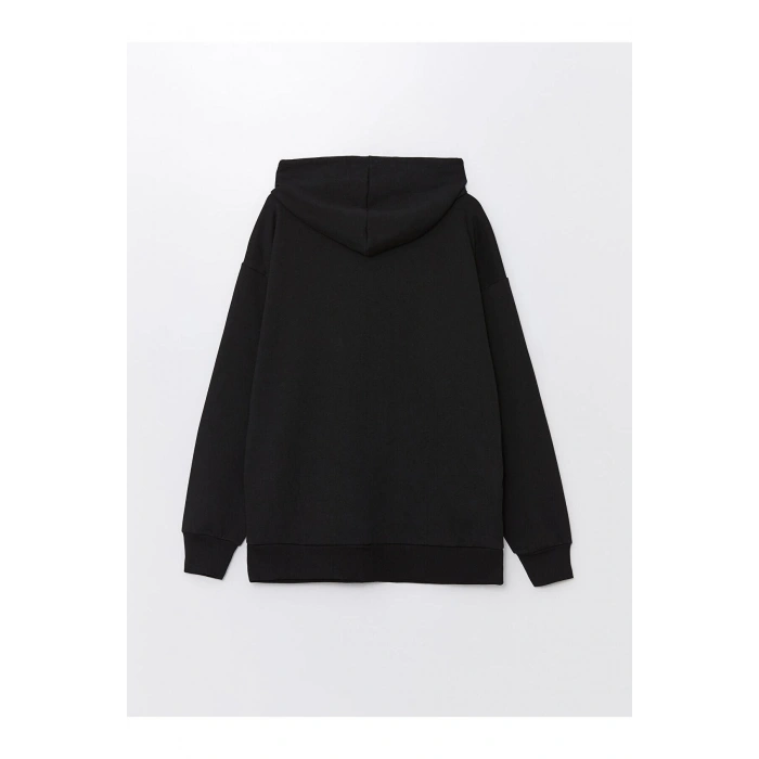Kapüşonlu Oversize Kadın Fermuarlı Sweatshirt