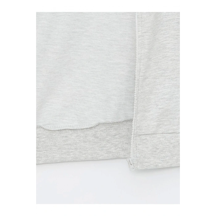 Kapüşonlu Oversize Kadın Fermuarlı Sweatshirt