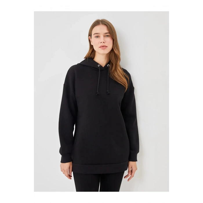 Modest Kapüşonlu Kadın Kalın Sweatshirt