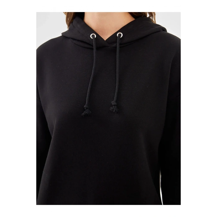 Modest Kapüşonlu Kadın Kalın Sweatshirt