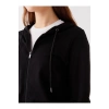 Basic Kapüşonlu Düz Uzun Kollu Kadın Fermuarlı Sweatshirt