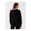 Basic Kapüşonlu Düz Uzun Kollu Kadın Fermuarlı Sweatshirt
