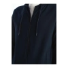 Basic Kapüşonlu Uzun Kollu Erkek Fermuarlı Sweatshirt