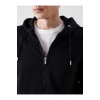 Basic Kapüşonlu Uzun Kollu Erkek Fermuarlı Sweatshirt