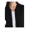 Classic Kapüşonlu Düz Uzun Kollu Kadın Fermuarlı Sweatshirt