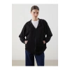 Kapüşonlu Oversize Kadın Fermuarlı Sweatshirt
