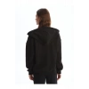 Kapüşonlu Oversize Kadın Fermuarlı Sweatshirt