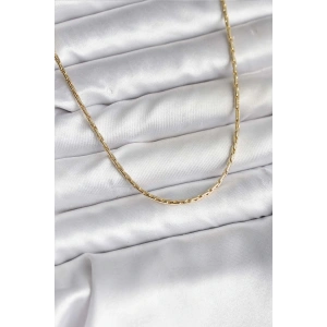 14K Gold Renk Kaplama İnce Zincir Model CM Kadın Kolye