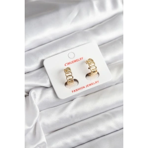 14K Gold Renk Kaplama Samanyolu Model CM Kadın Küpe