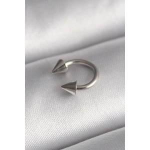 316L Çelik Gümüş Renk Halka Çivi Model Kadın Piercing