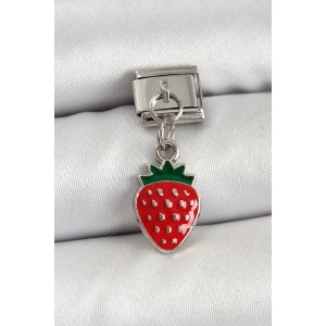 316L Çelik Sallantılı Çilek Model Gümüş Renk Nomination Charm
