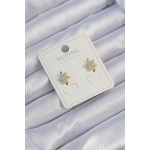 Xuping Gold Renk Zirkon Taşlı Yaprak Küpe