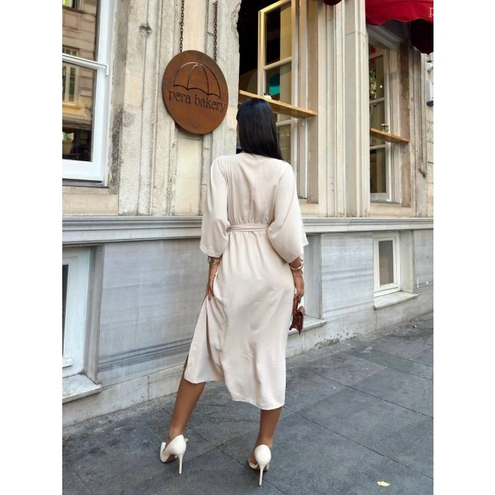 Ayrobin midi elbise