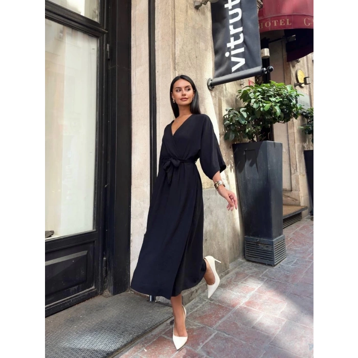 Ayrobin midi elbise