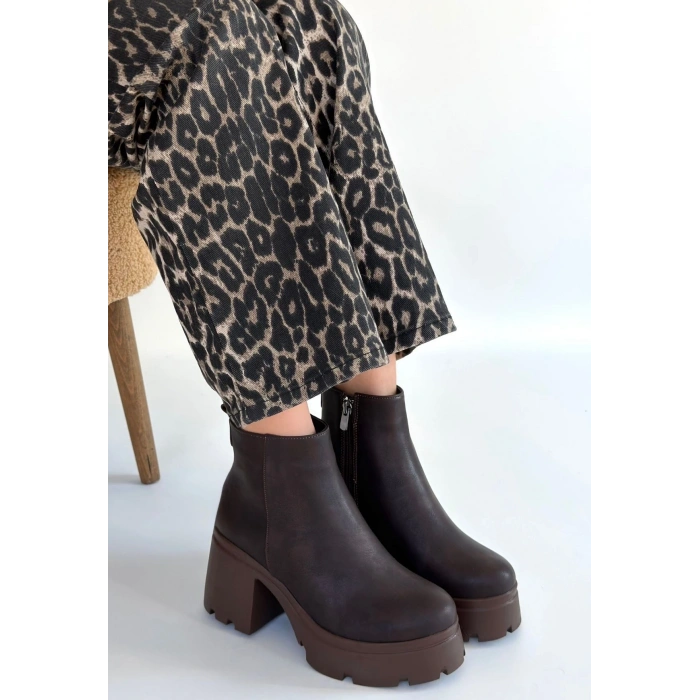 Belay Acı Kahve Nubuk Topuklu Bot