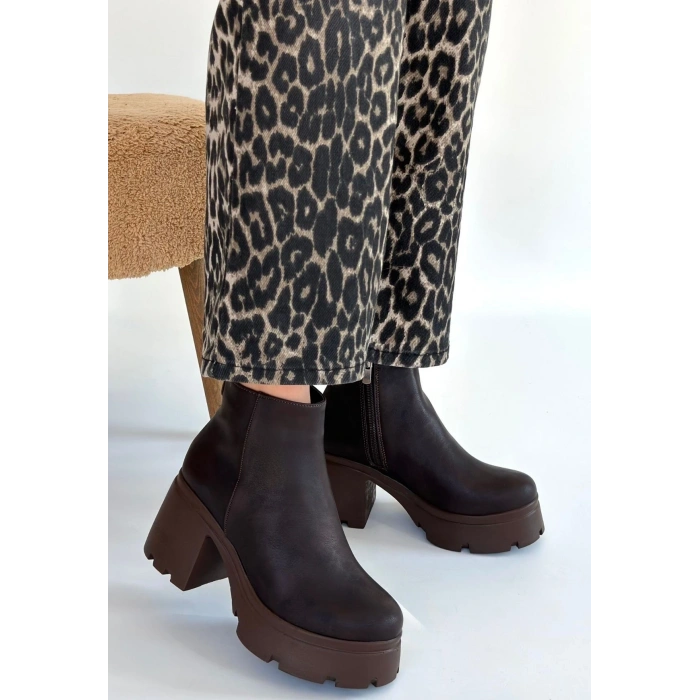 Belay Acı Kahve Nubuk Topuklu Bot