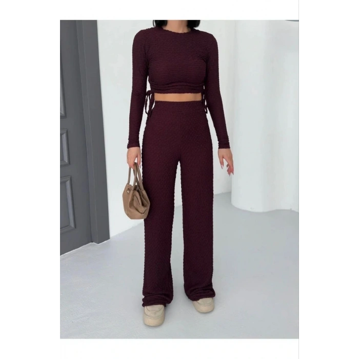 Bubble alt üst takım bordo pt510446