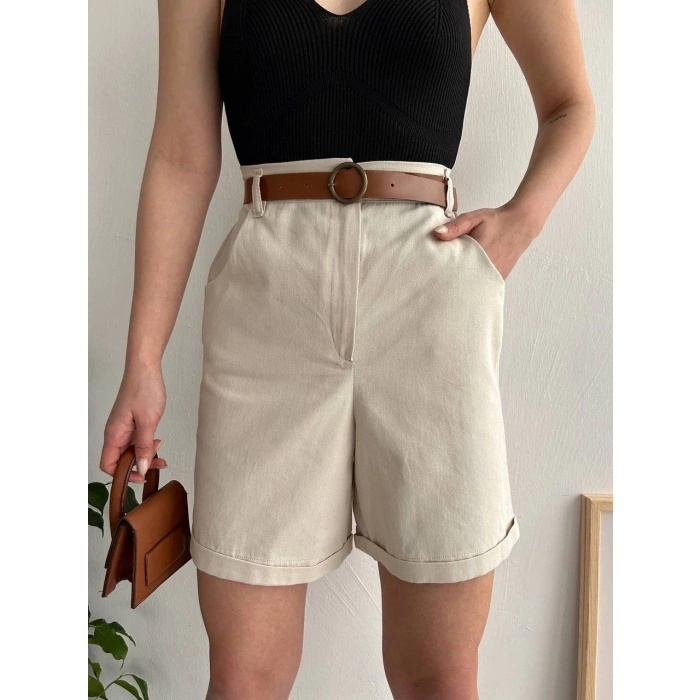Gabardin kumaş şort