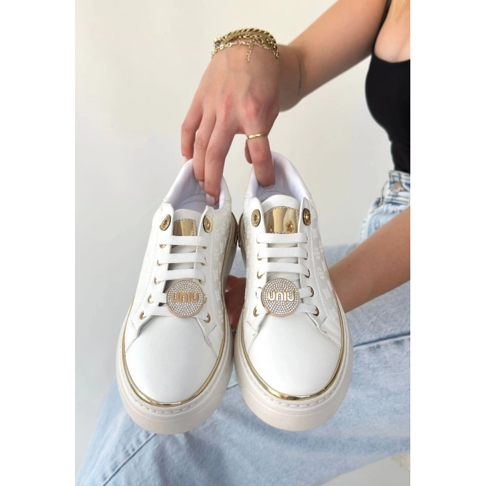 Jlar Beyaz Cilt Bağcıklı Spor Ayakkabı