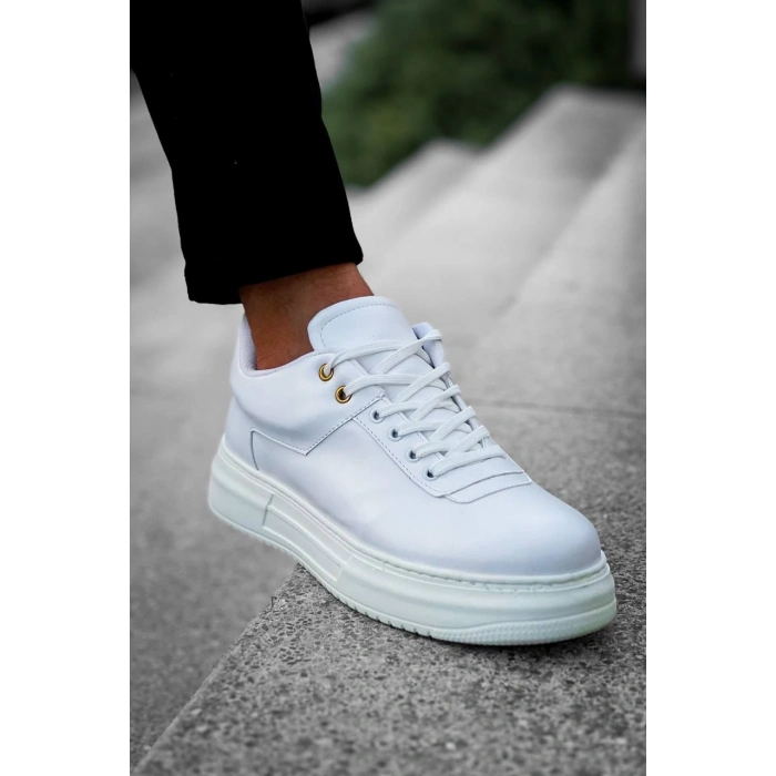 KB-X20 Kuback Beyaz Cilt Günlük Erkek Ayakkabı