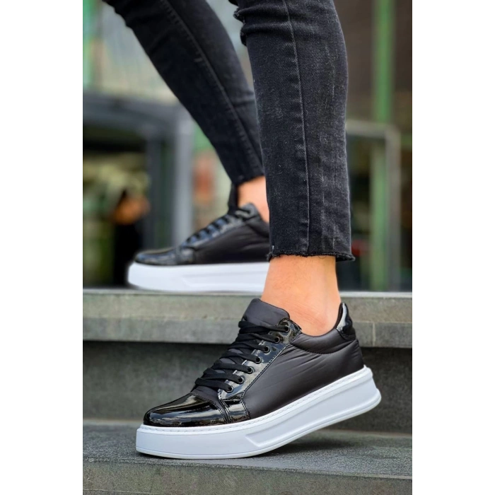 KB-X46 Kuback Siyah Rugan Bağcıklı  Günlük Erkek Ayakkabı