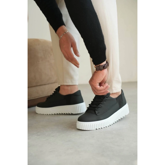 KB-X516 Kuback Siyah Cilt Günlük Erkek Ayakkabı