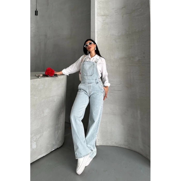 Pantolon kar yıkama salopet mavi d2514