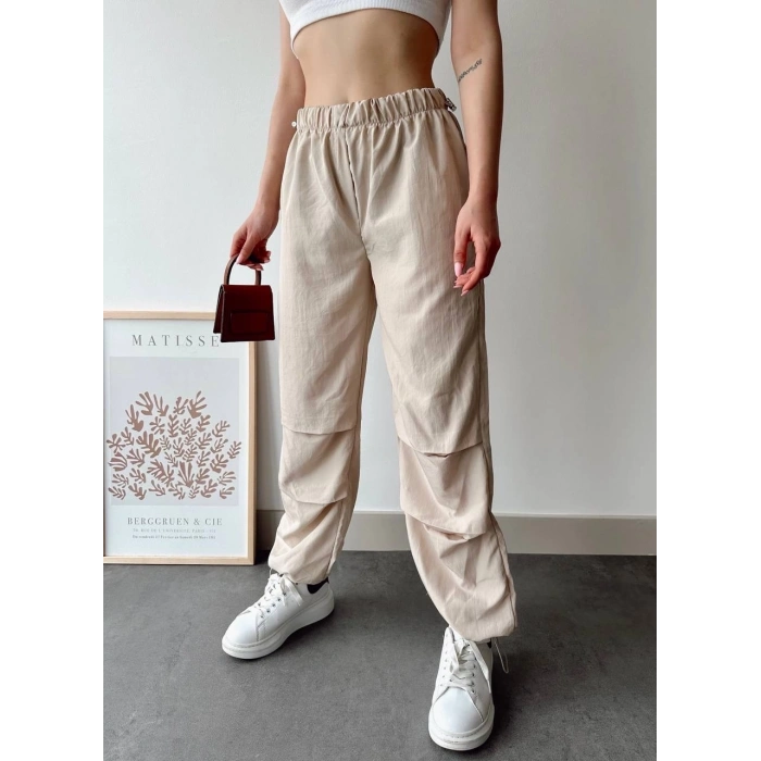Paraşüt pantolon bej