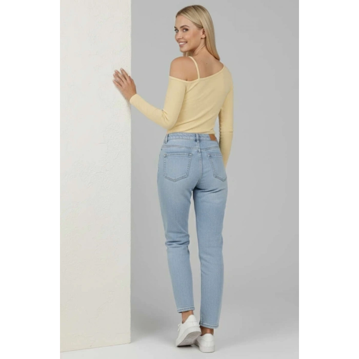 Tek Omuz İpli Bluz Sarı T4328